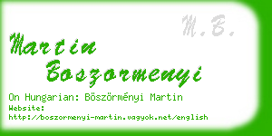 martin boszormenyi business card